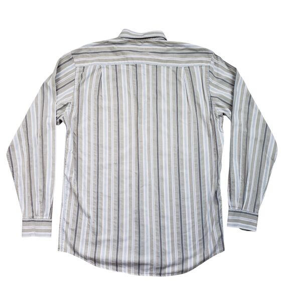 Ermenegildo Zegna Shirt Mens Large Striped Long Sleeve Button Up Romania - Picture 7 of 9